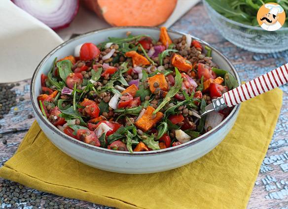 Linsen-süßkartoffel-salat