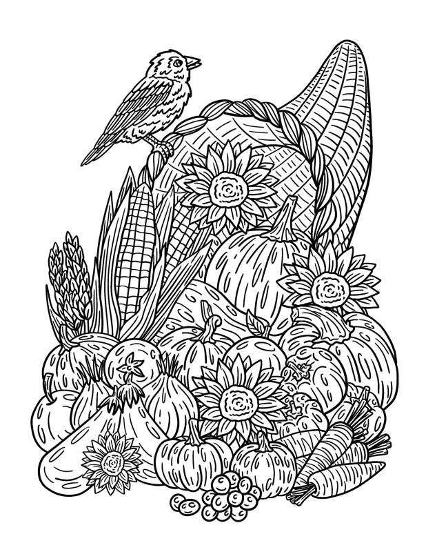 30+ Thanksgiving Coloring Pages—Free Printables Kids and Adults Will Love