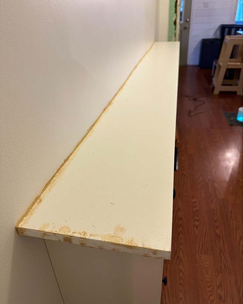 IKEA HEMNES Hack Transforms a Tiny Hallway into a Storage-Filled Space, before and after.