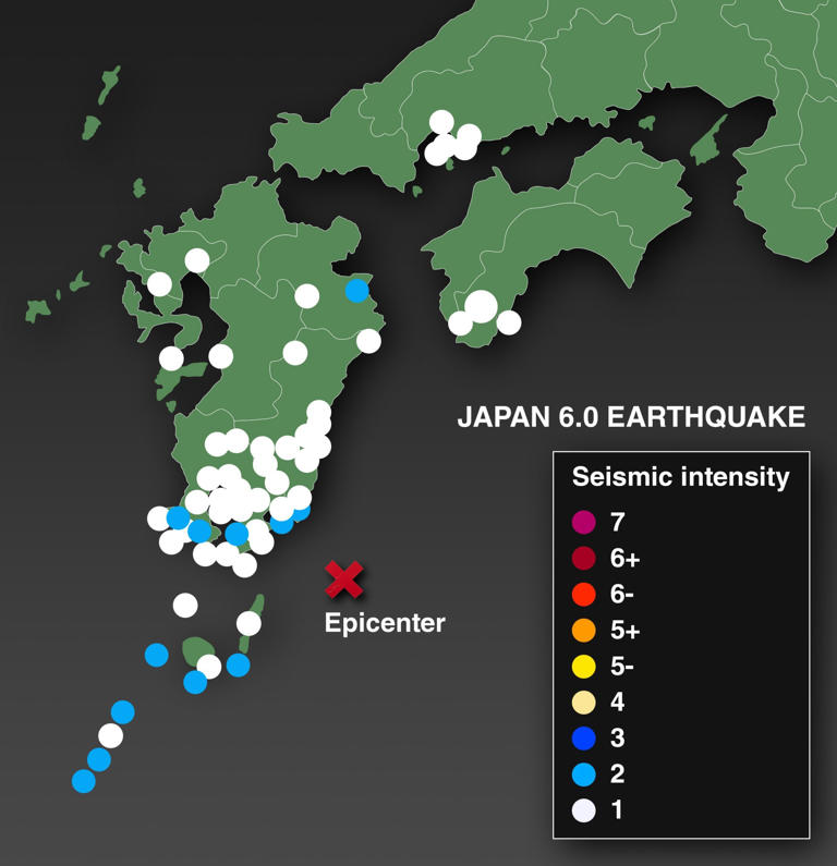 Earthquake japan kagoshima
