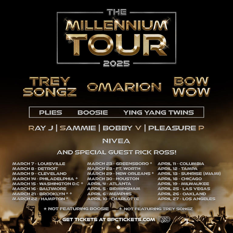 Millennium Tour 2025 Announced: Trey Songz, Omarion, Bow Wow and More