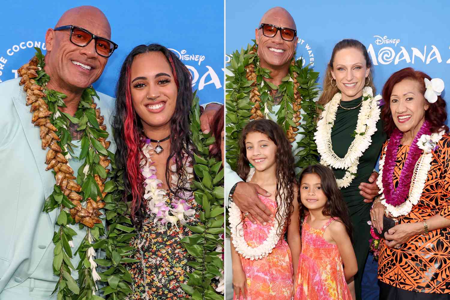 Dwayne Johnson Makes Rare Appearance with All 3 Daughters at “Moana 2
