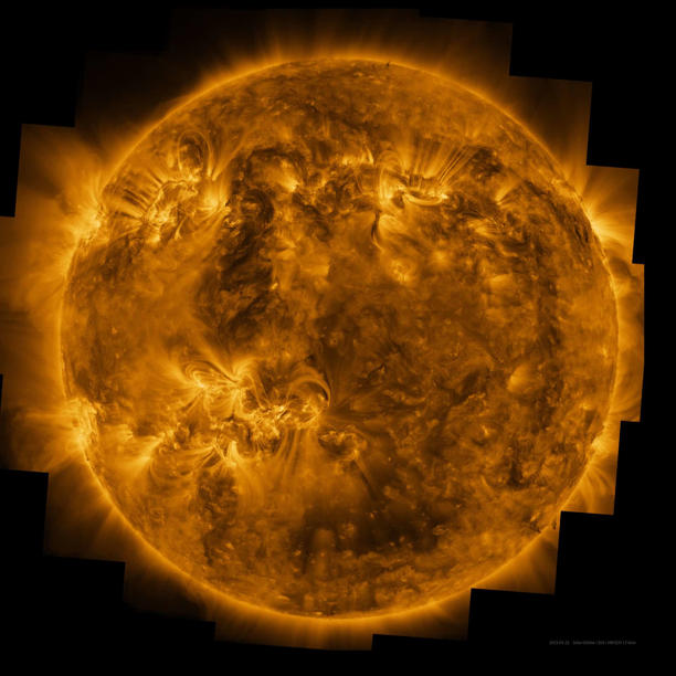 Afbeelding van de zon in ultraviolet licht. Afbeelding: ESA & NASA/Solar Orbiter/EUI Team