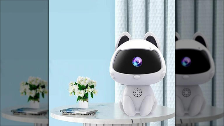 Cat-shaped robot security camera