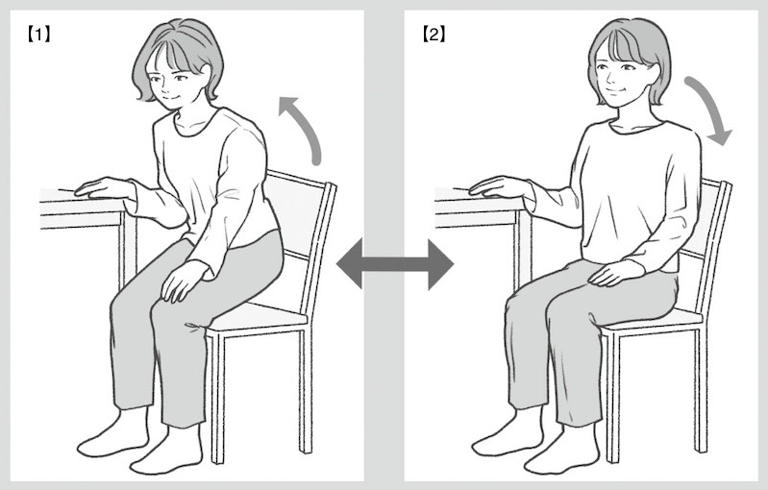 「椅子を使ったスクワット」