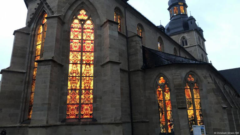 Tholey Monastery has stained glass windows created by Mahbuba Maqsoodi and by Gerhard Richter