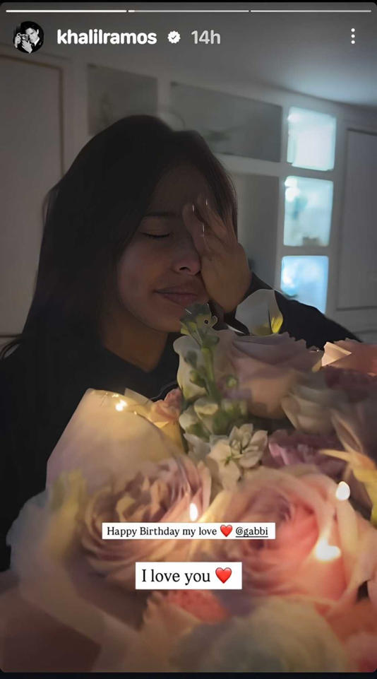 Gabbi Garcia, naiyak sa birthday surprise ni Khalil Ramos Source: Instagram