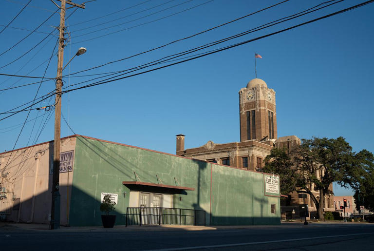 The Johnson County Courthouse in downtown Cleburne on July 29, 2024. Credit: Azul Sordo for The Texas Tribune