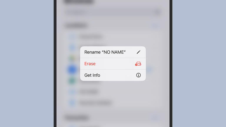 You can format new drives from your iPhone or iPad.