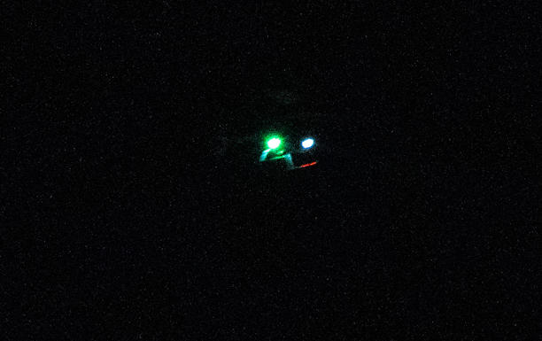 Photos taken in the Bay Shore section of Toms River, NJ of what appear to be large drones hovering in the area at high altitudes. The drones were photographed between 8:33 p.m. and 8:49 p.m. on Dec. 8, 2024. The drones seemed to be well above the 400 feet height FAA regulations allow.