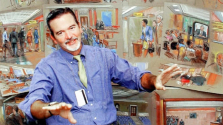 Courtroom sketch artist Bill Hennessy dies at 67 Courtroom sketch artist Bill Hennessy dies at 67