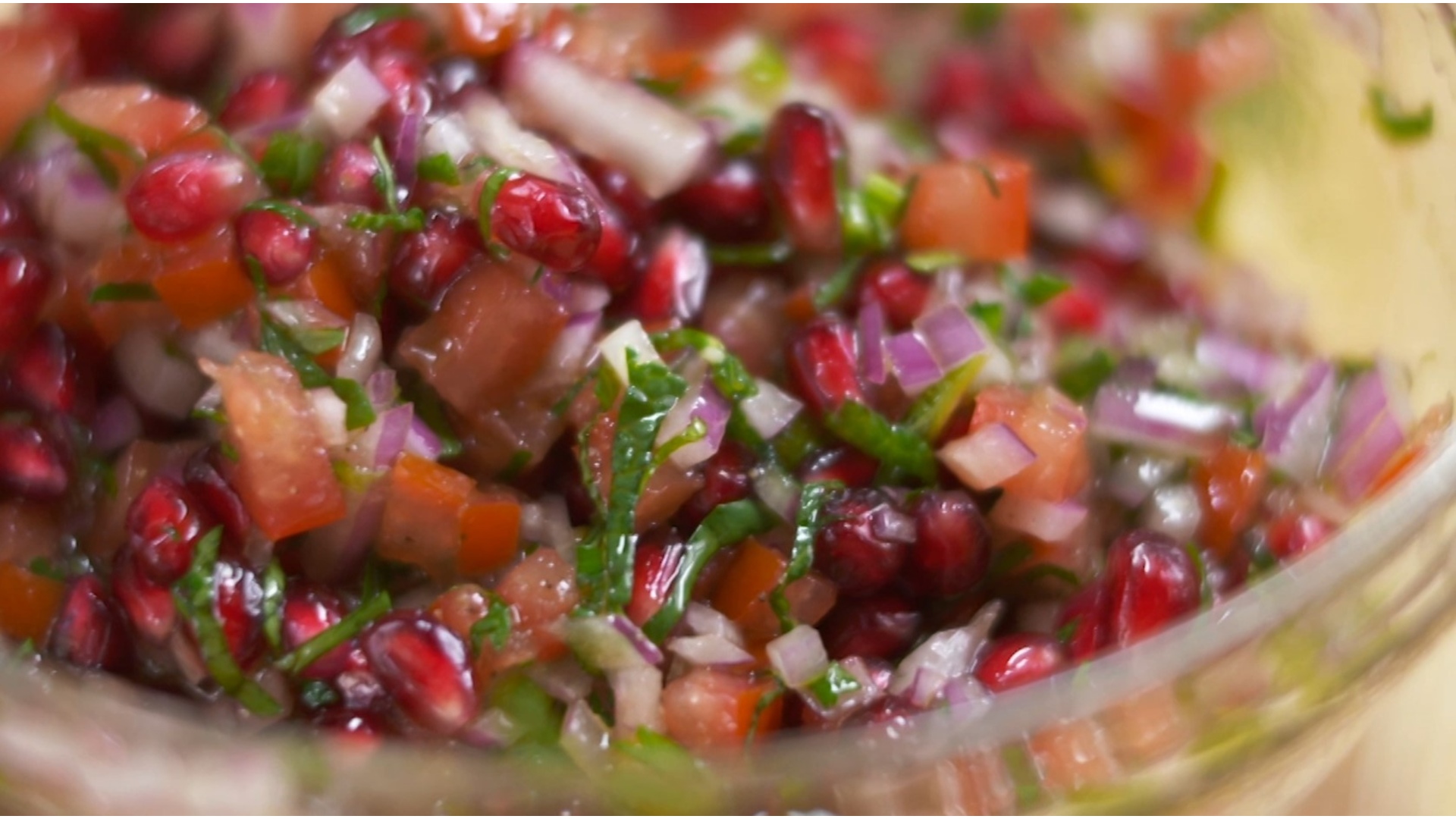 Granatapfel-Salsa, eine frische und spritzige Variante