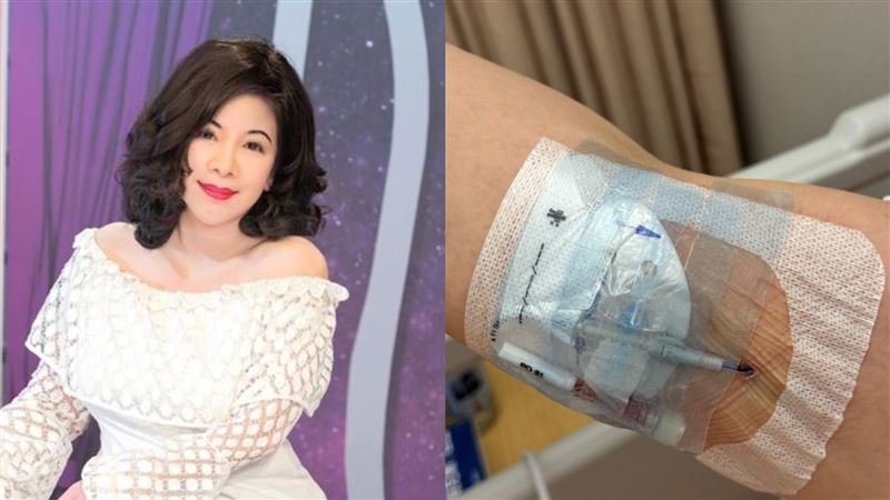 陳文茜生平第一次在醫院裡跨年。（圖／翻攝自陳文茜臉書）