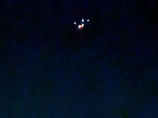 In this screen grab from a video, a drone is shown near Bedminster, New Jersey, on Dec. 3, 2024.