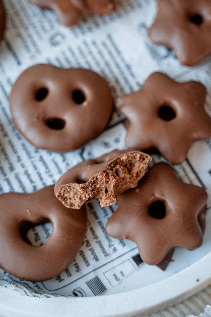 Weiche Lebkuchen mit Schokolade