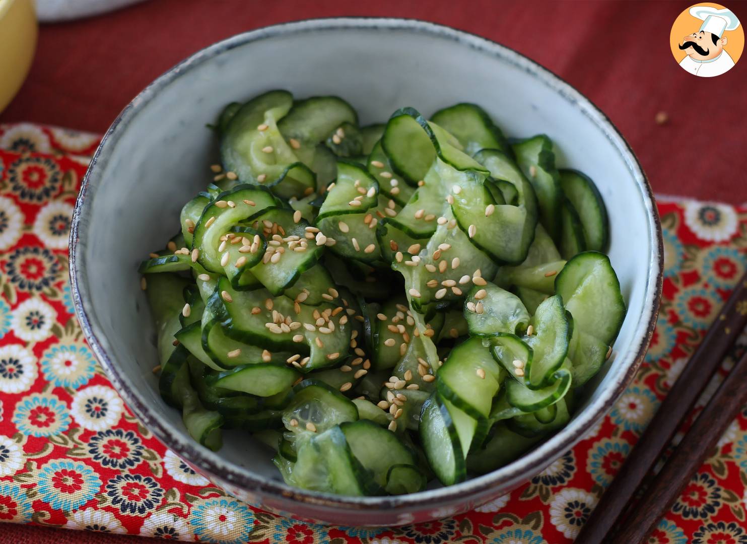 Eingelegter gurkensalat auf japanische art