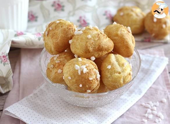 Chouquettes, brandteig mit perlzucker