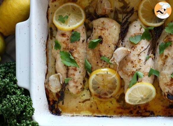 Gebackenes zitronenhähnchen