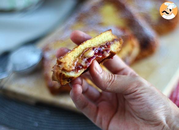 French toast mit erdnussbutter und gelee