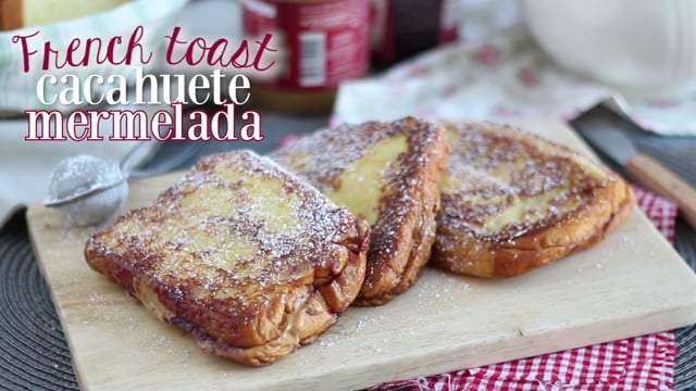 French toast mit erdnussbutter und gelee