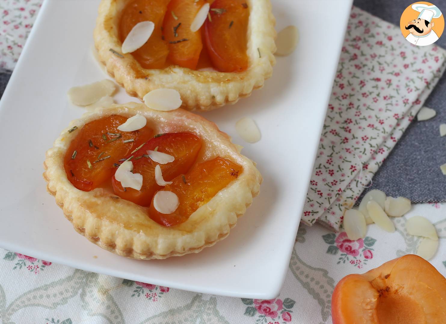 Tartelettes tatin mit aprikosen, das schnelle dessert, wenn man gäste hat!