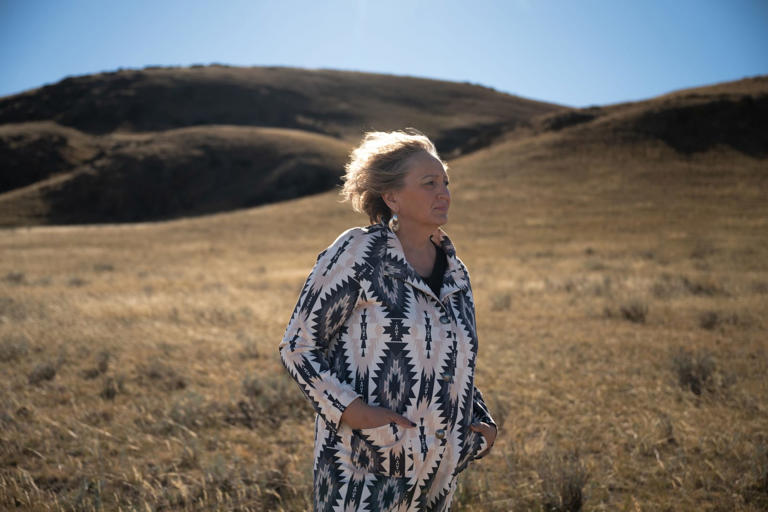 Tescha Hawley, a citizen of the Gros Ventre Tribe who lives on the Fort Belknap Indian Reservation in Montana, is among the patients who say they were stuck with medical debt that the Indian Health Service should have paid. (Jessica Plance for KFF Health News)