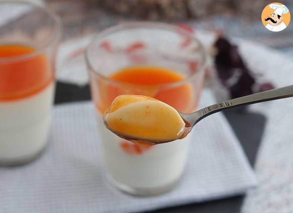 Vanille-panna-cotta mit aprikosencoulis