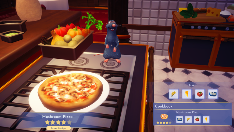 How to make Mushroom Pizza in Disney Dreamlight Valley