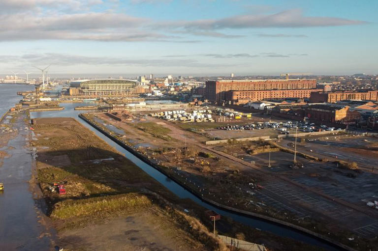 The land that will become Central Docks as part of Liverpool Waters