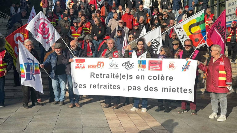 Une manifestation de retraités ce mardi 3 décembre 2024 à Toulon