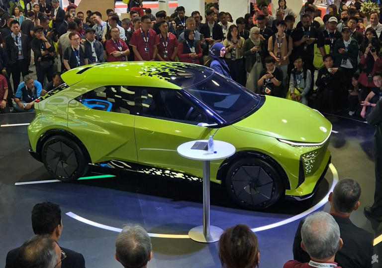 Perodua EV concept showcasing sleek design and affordability