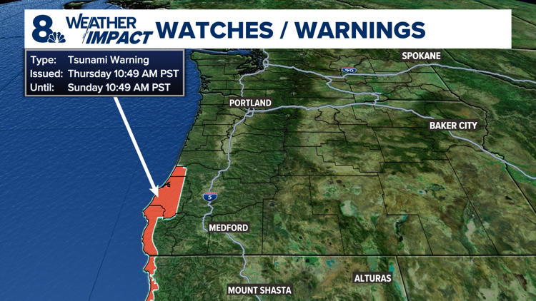 Tsunami warnings triggered in california and oregon