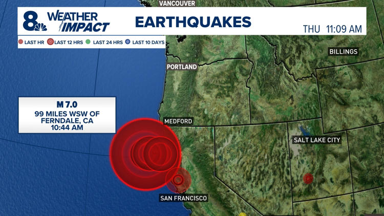 Tsunami warning near oregon