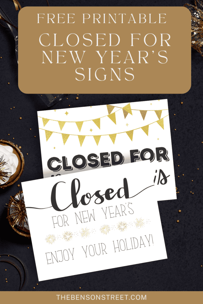 Free Printable Closed Sign for New Year's: 5 Designs for Free Printable Closed For New Years Sign