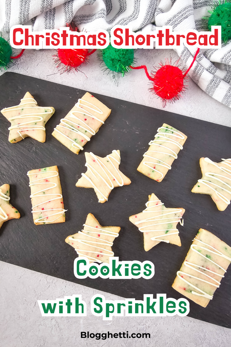 Christmas Shortbread Cookies with Sprinkles