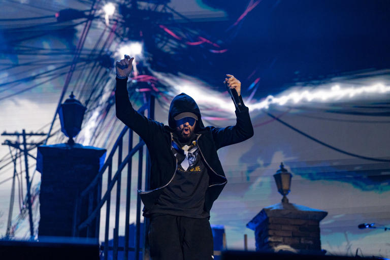 Eminem's new tour incorporates new and old songs. Reuters