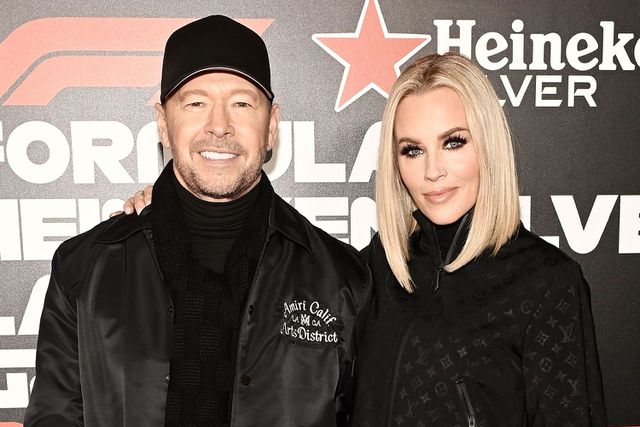 Bryan Steffy/Getty Donnie Wahlberg and Jenny McCarthy at the F1 Grand Prix of Las Vegas in 2024