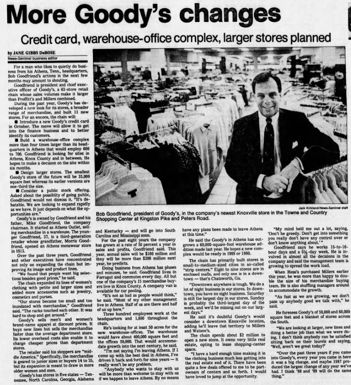 Goody's Family Clothing history: 'Days of Our Lives,' drama and demise