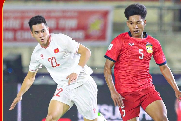 Vietnam vs Laos pada laga Grup B ASEAN Cup (Piala AFF) 2024 di New Laos National Stadium, Senin (9/12/2024).