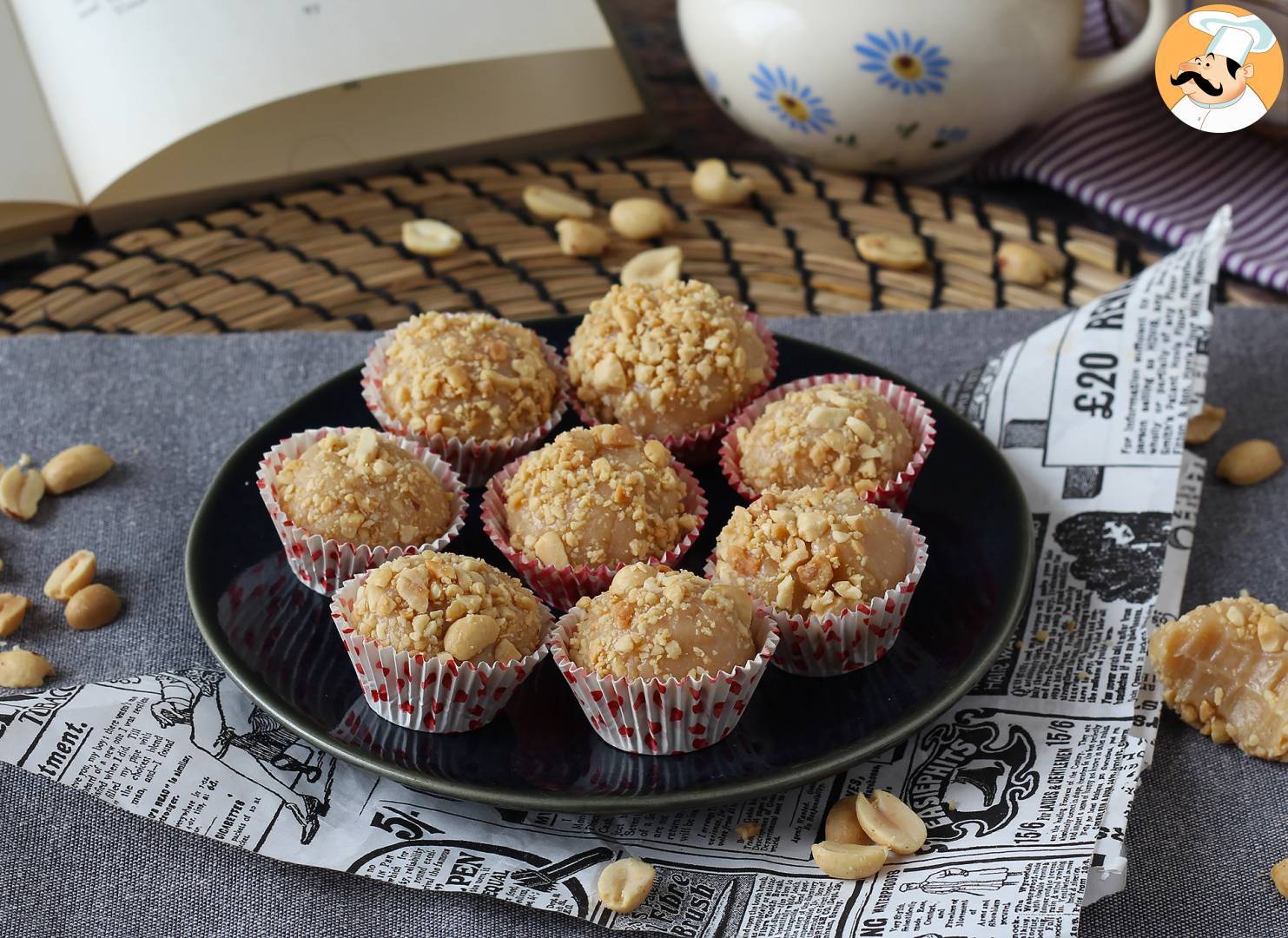 Erdnuss-brigadeiro, eine köstliche brasilianische süßspeise
