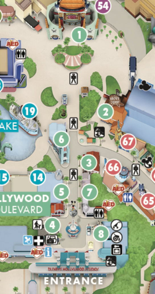 【アメリカで購入】Disney MAPS 2025 Hollywood Studios Map - Walt Disney World