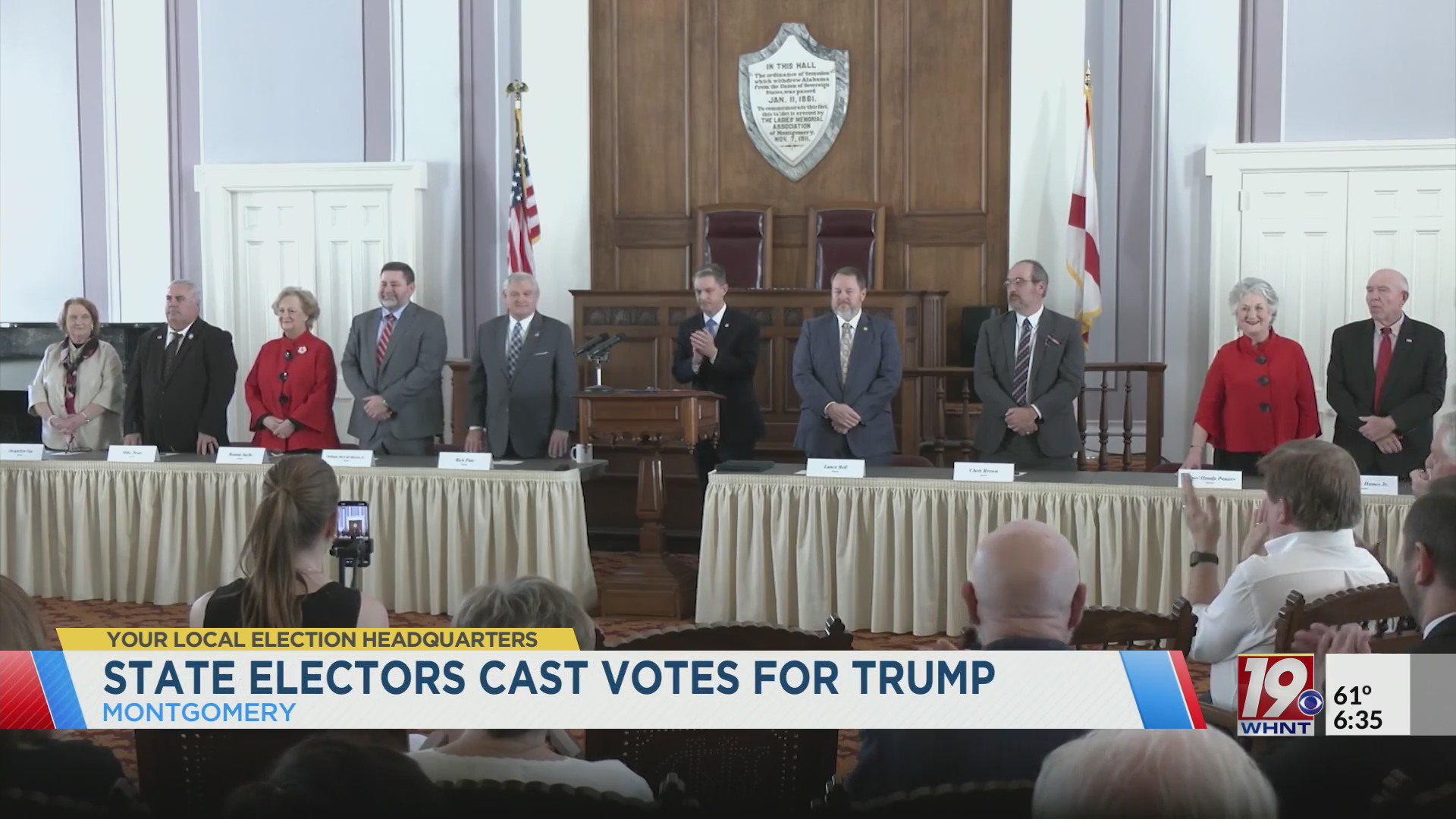 Alabama Electors Cast Their Vote for PresidentElect Donald Trump Dec