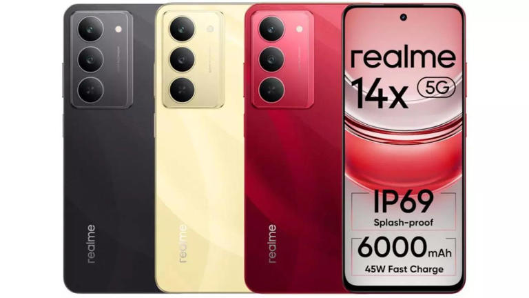 Realme 14X 5G対応 新品 スマートフォン realme 14x 5G (Gold, 128 GB 6GB RAM) 6.67 inch Dimensity