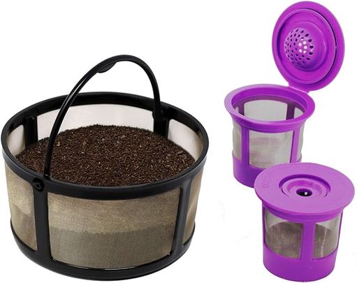 A reusable mesh ground coffee filter for K-Duo machines