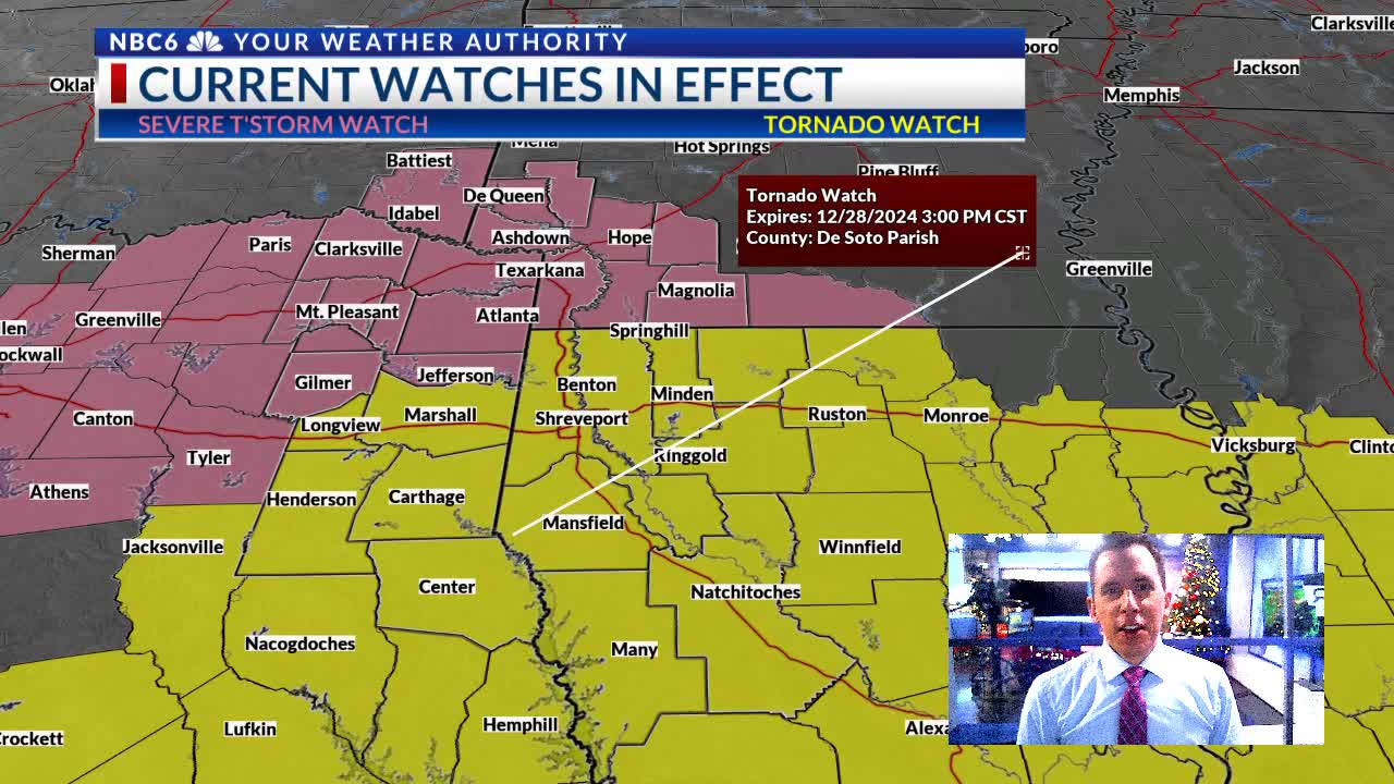 Tornado Watch in effect until 3 p.m. Saturday