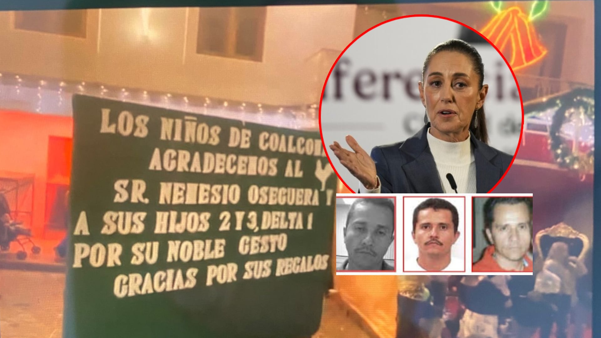 La presidenta Claudia Sheinbaum alista una pronunciación respecto a lo ocurrido en Coalcomán, donde la alcaldía agradeció a 'El Mencho' por regalar juguetes calificando el acto como "noble gesto". | Especial GH