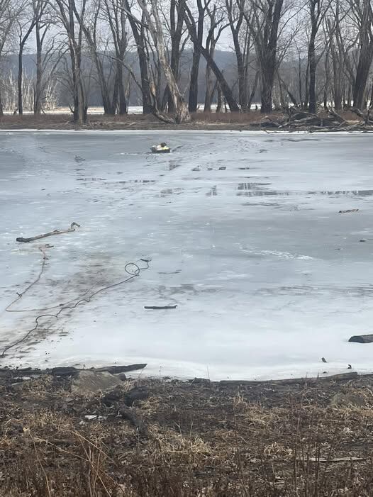 Body recovered after person falls through ice