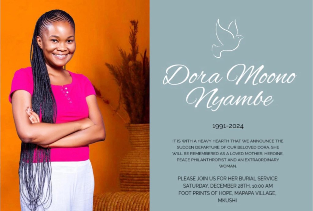 TikTok humanitarian Dora Moono Nyambe dead at 32