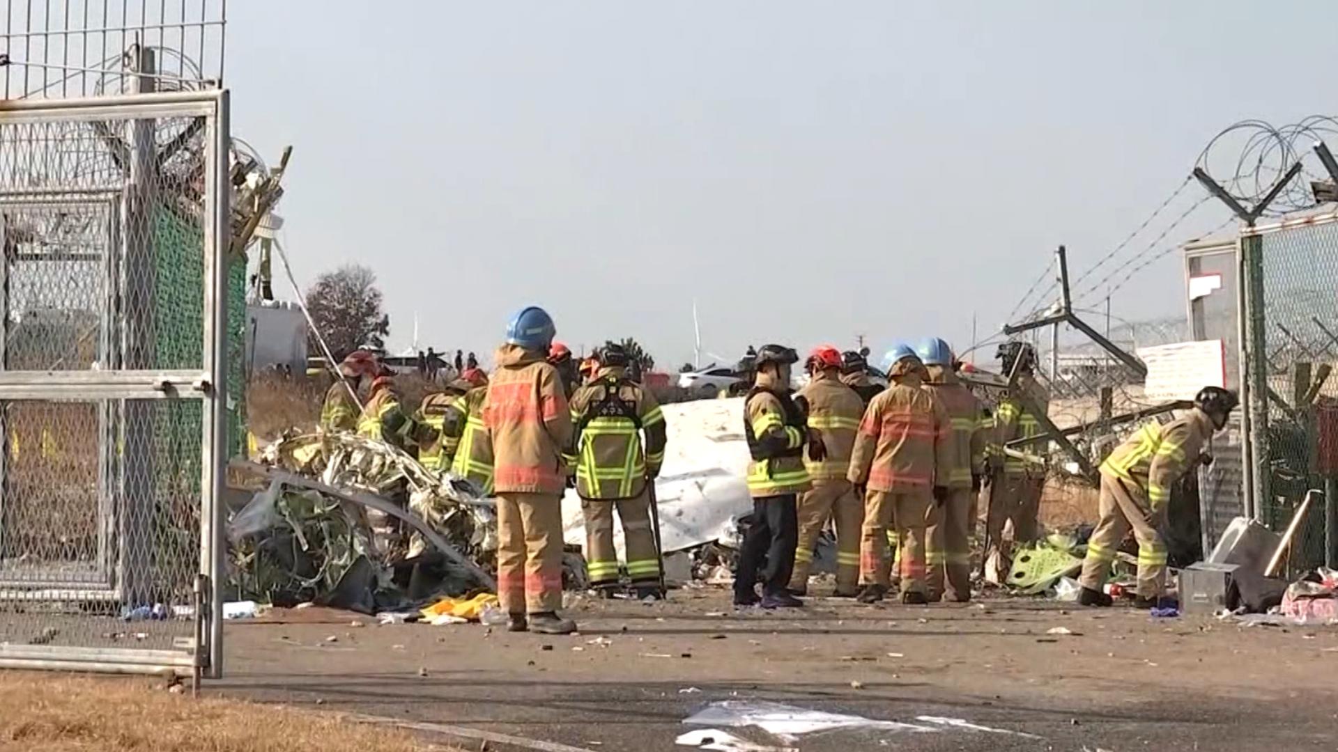 Aftermath at scene of South Korea plane crash Raw video
