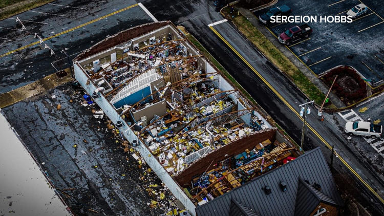 Aftermath of EF-1 tornado in downtown Athens could take days to fully ...